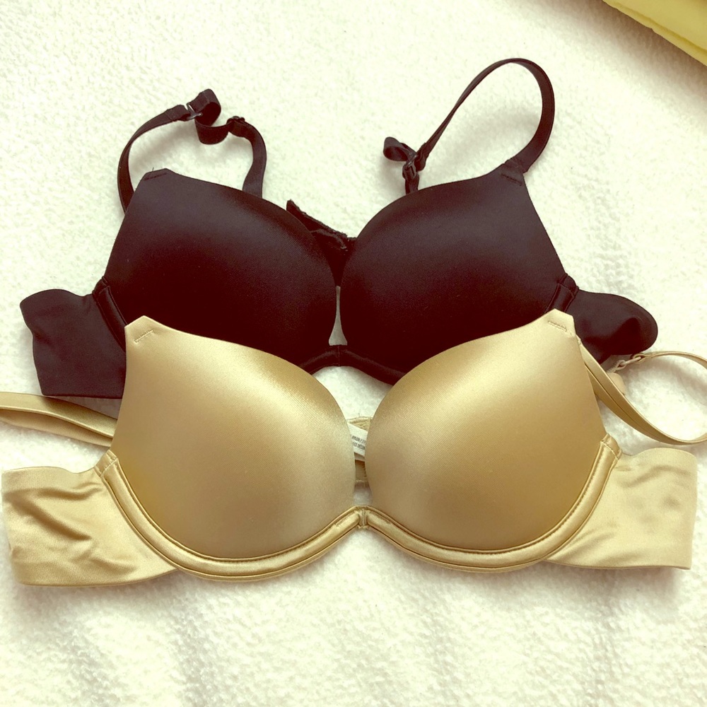Black and Nude Aerie Emma Bras